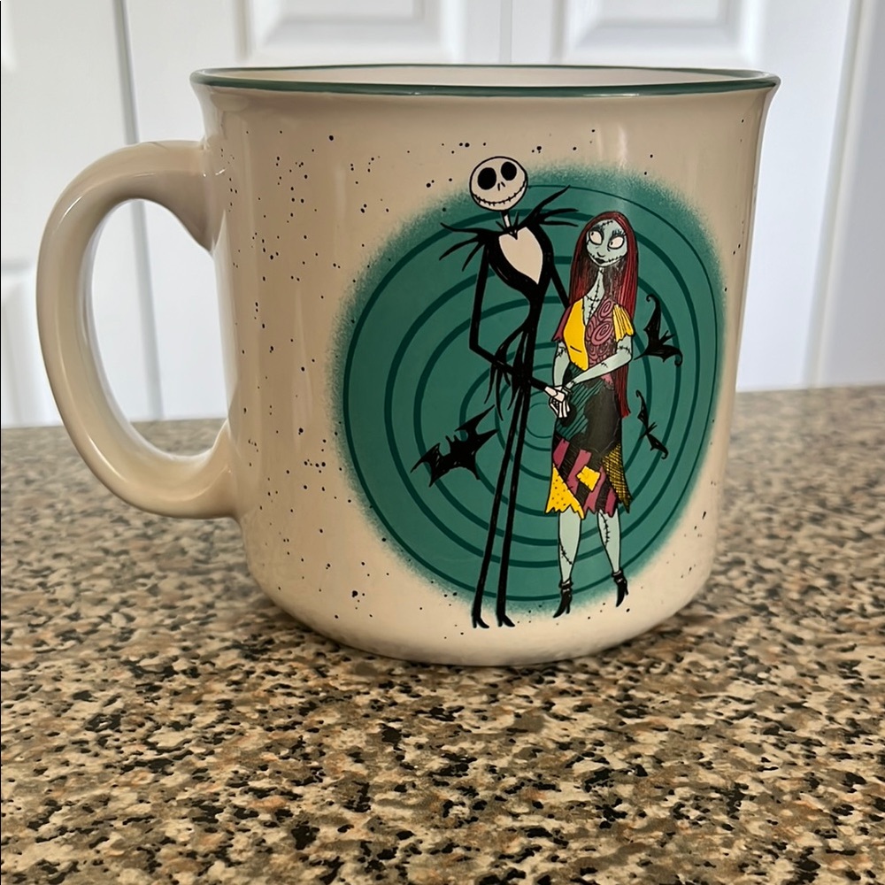 Disney Tim Burton's Jack & Sally Nightmare Before Christmas Ceramic Mug 20 oz